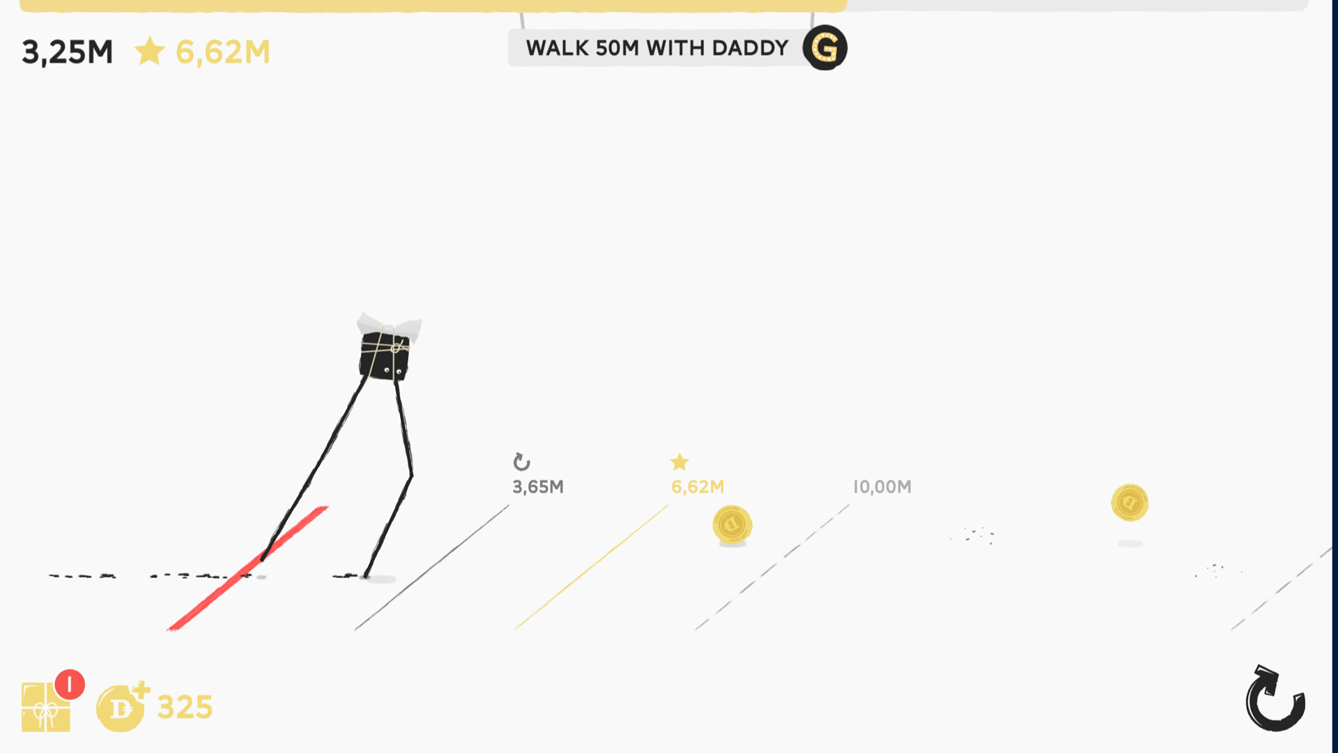 Collect coins in Daddy Long Legs game