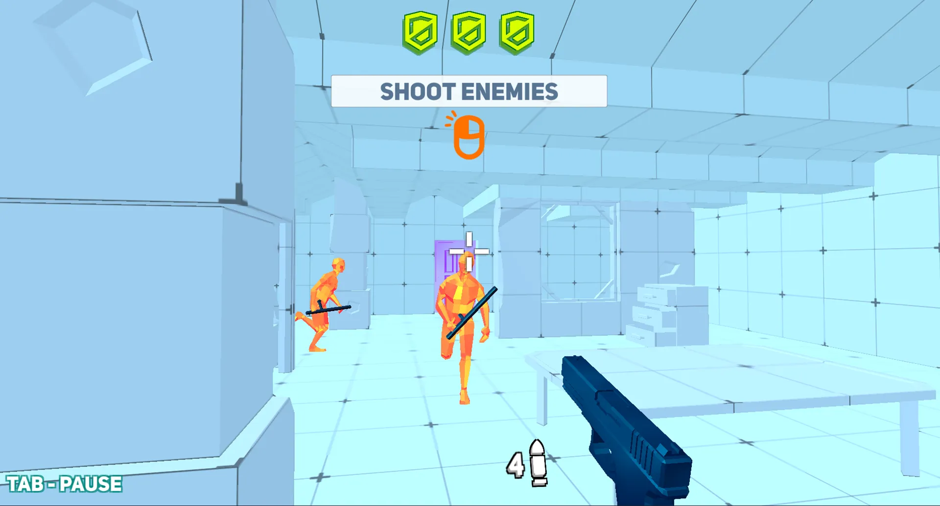 Defeat your enemies in the game Time Shooter 3 Swat.